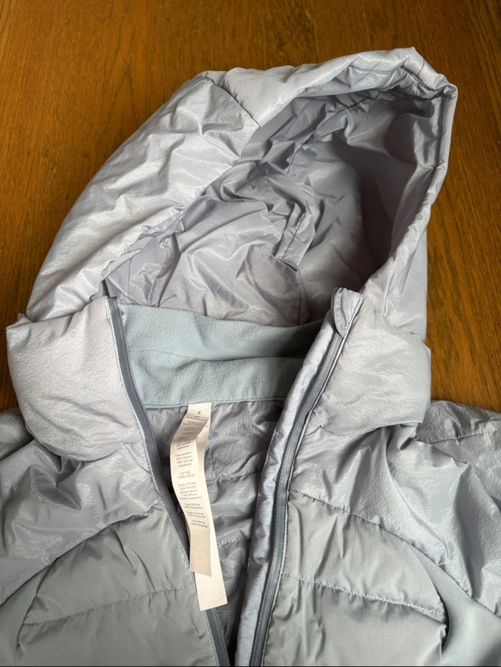 Lululemon Down For It All Jacket Full Zip Hood Size 4